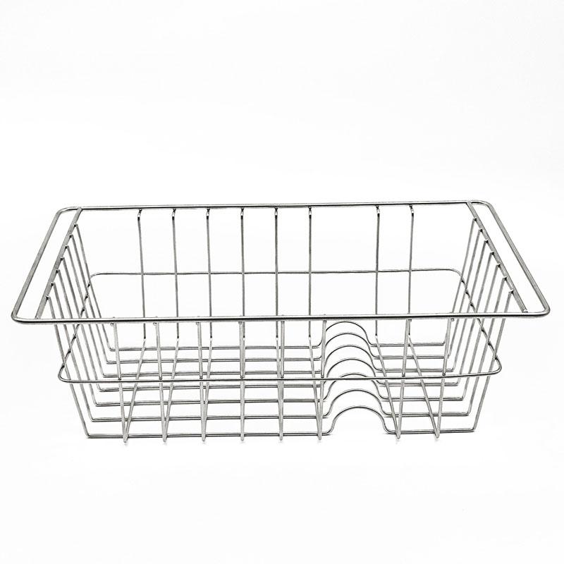 Home Kitchen Stainless Steel Sink Rack Basket for Dish Drying Organization Storage Holders & Racks for Store or Kitchen Use